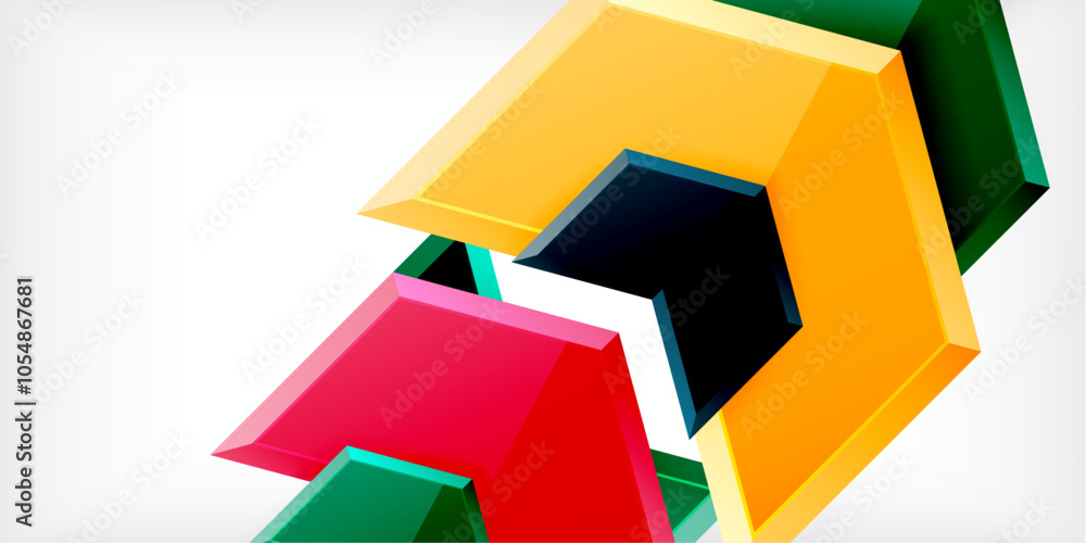 Vector 3d arrow techno design template Vector 3d arrow techno design template