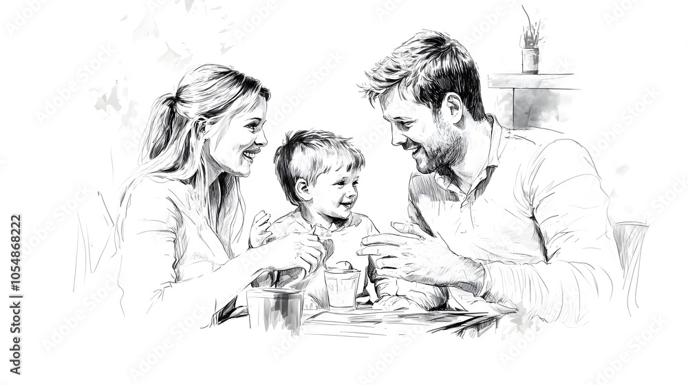 Happy Family Sketch Happy Family Sketch