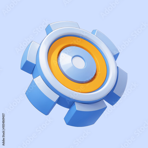 gear cog icon cartoon illustration 