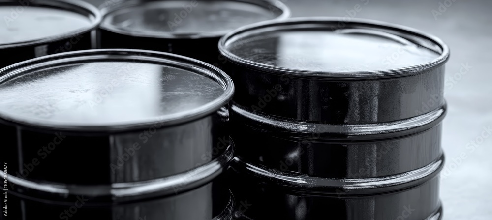 Oil barrel. Fuel fossil energy industry. Generative AI technology.
Oil barrel. Fuel fossil energy industry. Generative AI technology.
