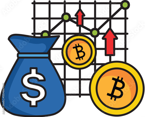 Cryptocurrency Profit Icon