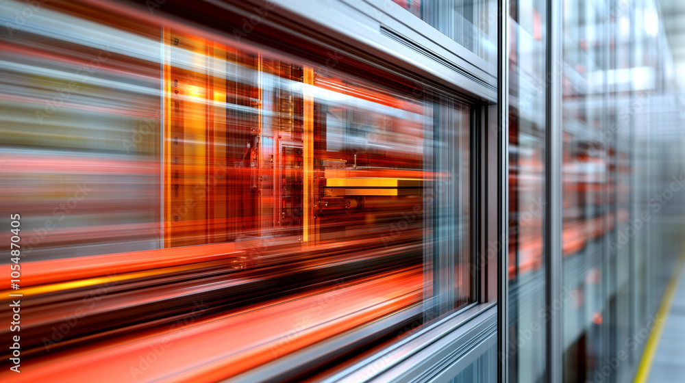 image captures dynamic view of modern industrial setting, showcasing blurred motion of machinery and vibrant colors, evoking sense of speed and efficiency image captures dynamic view of modern industrial setting, showcasing blurred motion of machinery and vibrant colors, evoking sense of speed and efficiency