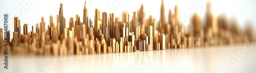 Golden Cityscape Skyline.