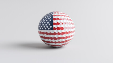 Patriotic Golf Ball: American Flag Design 