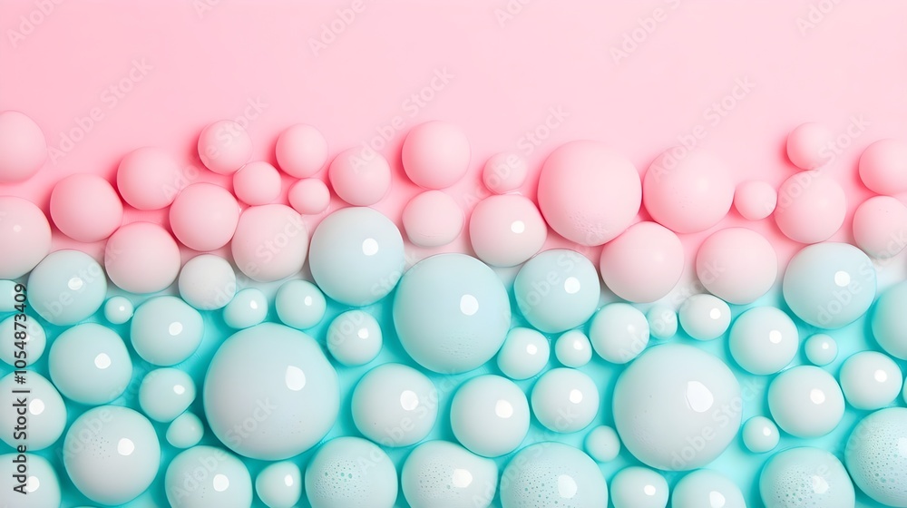 Pink and Blue Abstract Bubbles Pink and Blue Abstract Bubbles