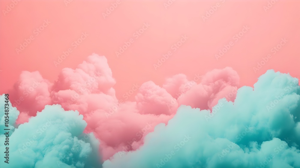 Pink And Green Clouds Background Pink And Green Clouds Background