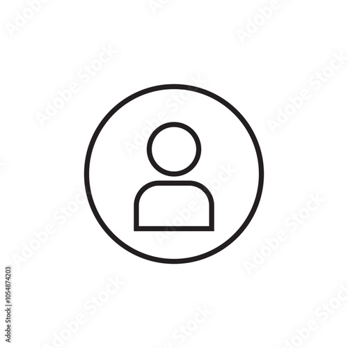 profile icon user people outline person vector symbol 