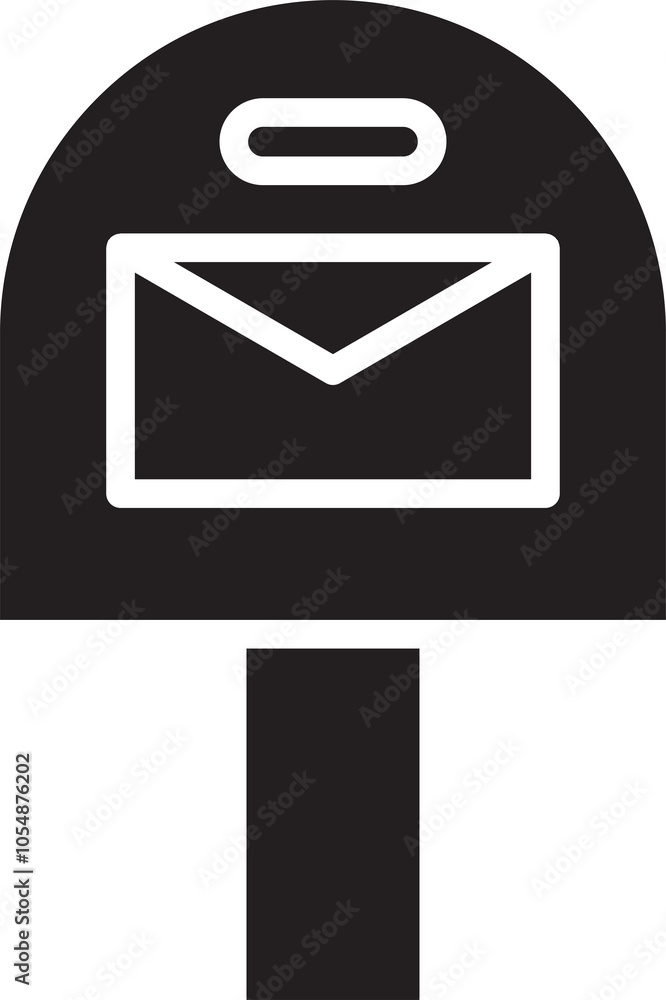 Mailbox Glyph Icon Mailbox Glyph Icon
