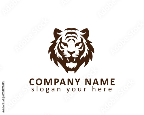 Bold tiger logo exuding power and agility, ideal for a fearless brand.