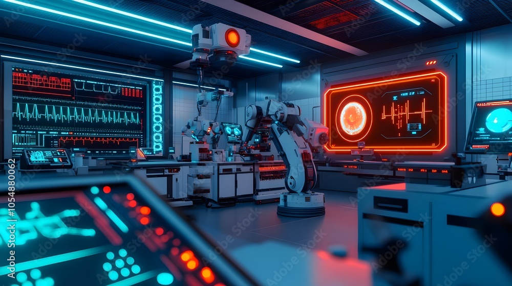 Fototapeta premium Futuristic Medical Laboratory