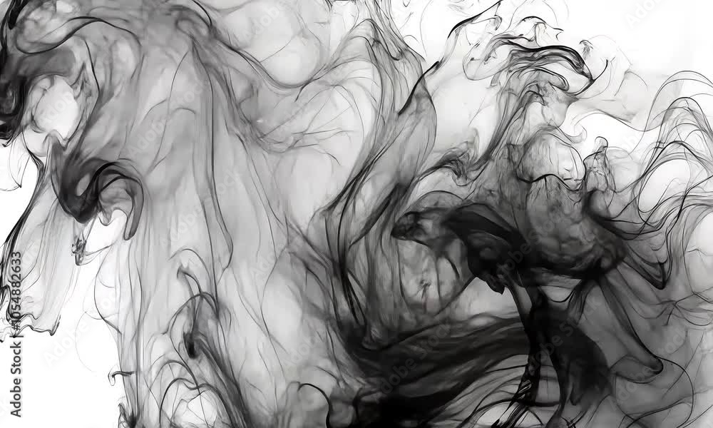 Chaotic Abstract Ink Smoke in Black and White with ai generated.
Chaotic Abstract Ink Smoke in Black and White with ai generated.