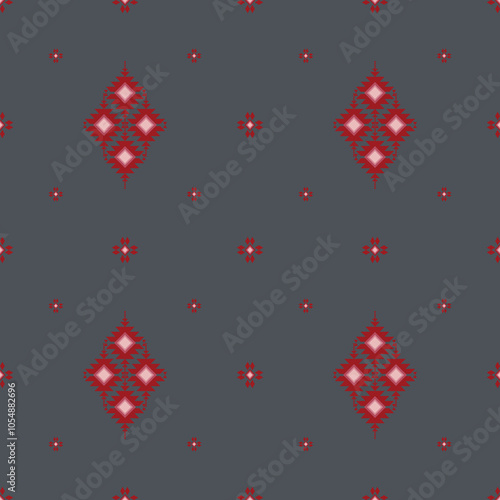Seamless fabric pattern design with beautiful geometric shapes to decorate walls, floors or even on various materials.