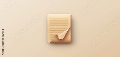 Modern icon depicting a newspaper outlet, perfect for high-resolution media visuals.