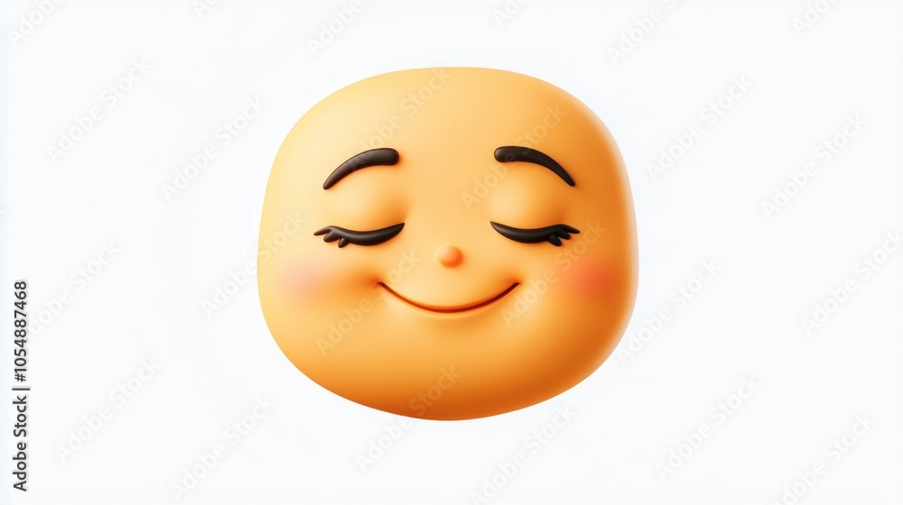 Smiling Emoji Face with Closed Eyes and Blush Smiling Emoji Face with Closed Eyes and Blush