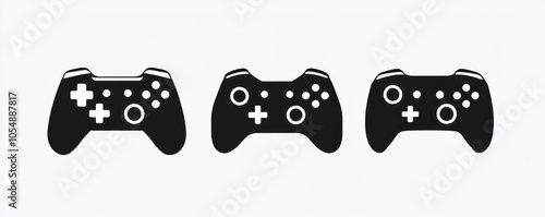 Streamlined glyph icon representing multiplayer gaming, designed for interaction. photo