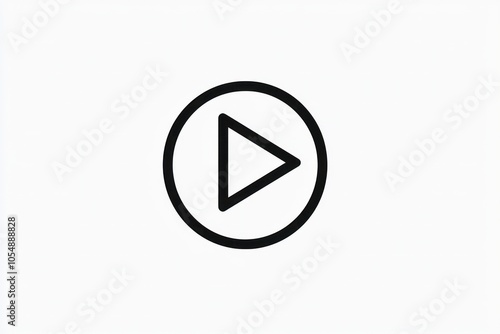 Free Download Line icon with a simple and sharp design for playing media. - GFXLoad