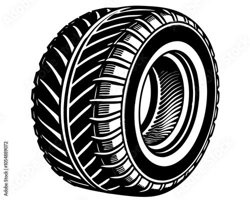 Tire silhouette vector,Tire silhouette illustration