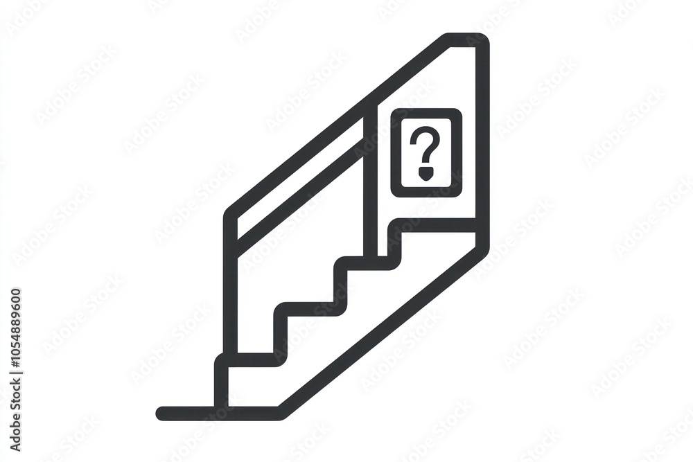 Contemporary line icon symbolizing a safety exit, suitable for emergency and safety plans. Contemporary line icon symbolizing a safety exit, suitable for emergency and safety plans.