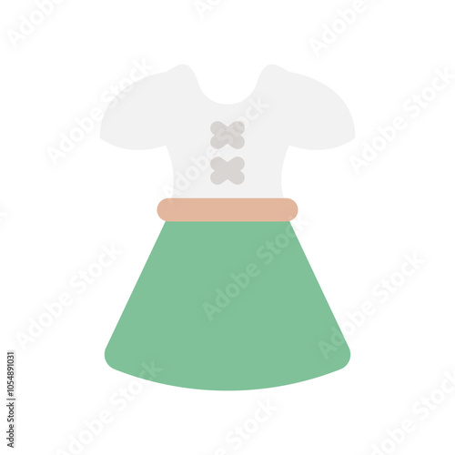 dirndl dress flat style