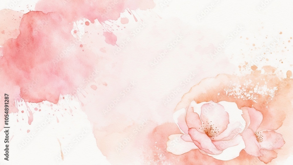 Light blush watercolor wash with delicate splashes, perfect for elegant, feminine themes. Created with generative AI technology Light blush watercolor wash with delicate splashes, perfect for elegant, feminine themes. Created with generative AI technology