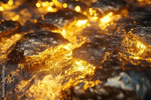 Gold in its origin as gold nuggets. gold nugget