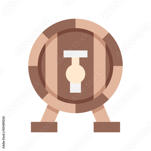 wine barrel flat style