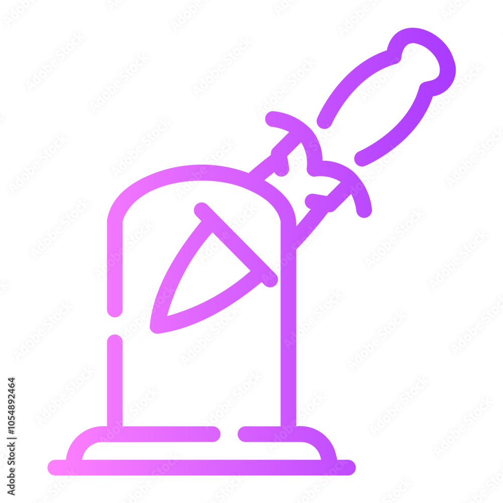 knife Line Gradient Icon knife Line Gradient Icon