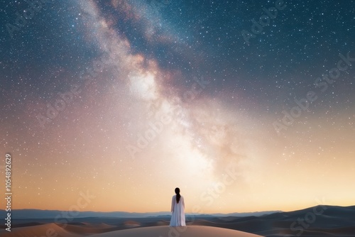 Wallpaper Mural Elegant Saudi Arabian Woman Against Starry Sky Torontodigital.ca