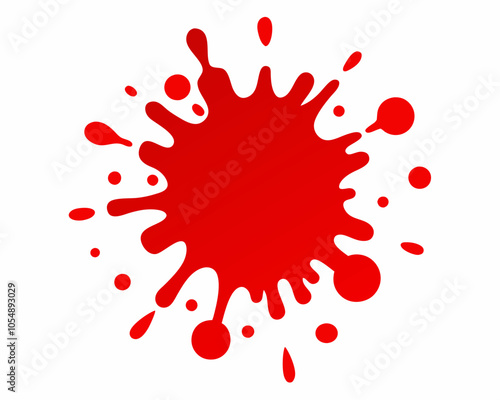 Red Paint splatters vector art,splash vectior