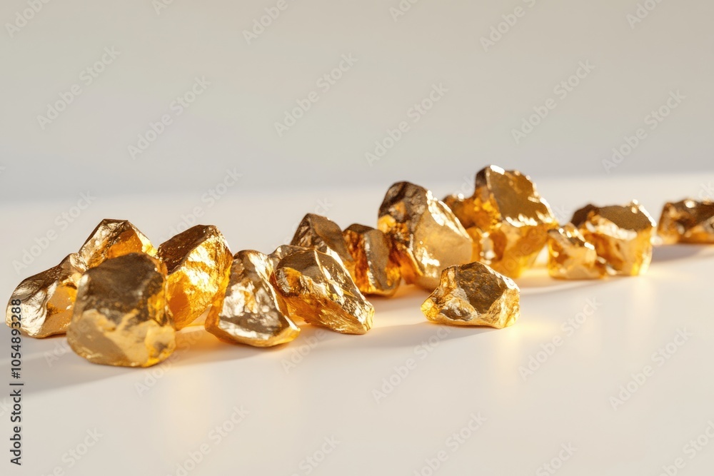 Gold nuggets natural on a white background. Gold nuggets Gold nuggets natural on a white background. Gold nuggets