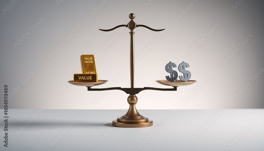 balancing scale placed against a gradient background balancing scale placed against a gradient background