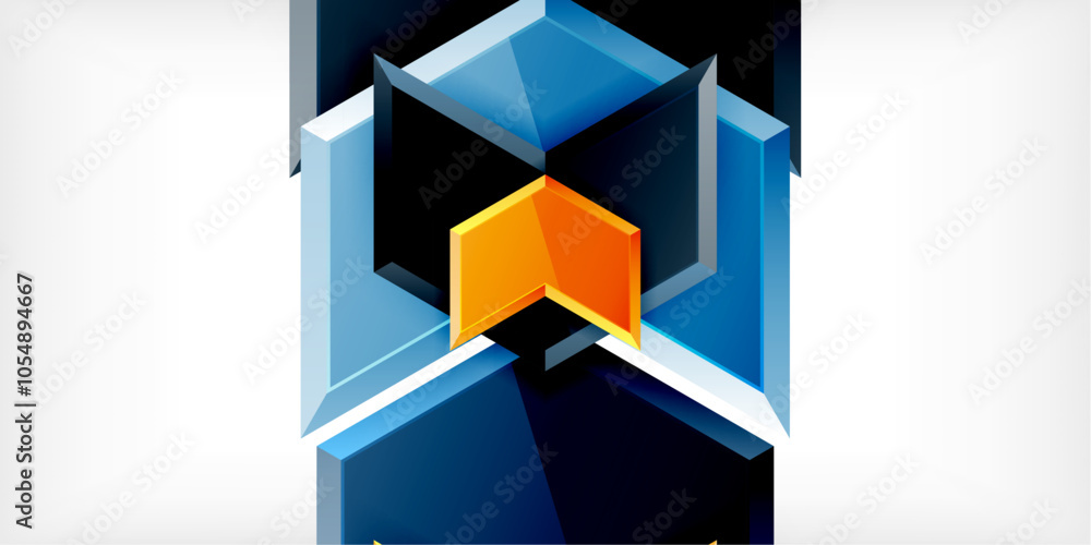 Vector 3d arrow techno design template Vector 3d arrow techno design template