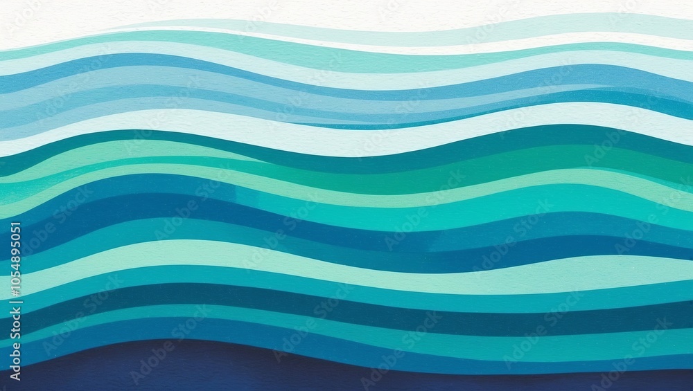 Obraz premium Ocean-inspired watercolor gradient with a range of blue and teal tones blending seamlessly. Created with generative AI technology