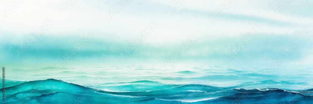 Ocean-inspired watercolor gradient with deep turquoise and aqua blending into lighter shades. Created with generative AI technology Ocean-inspired watercolor gradient with deep turquoise and aqua blending into lighter shades. Created with generative AI technology