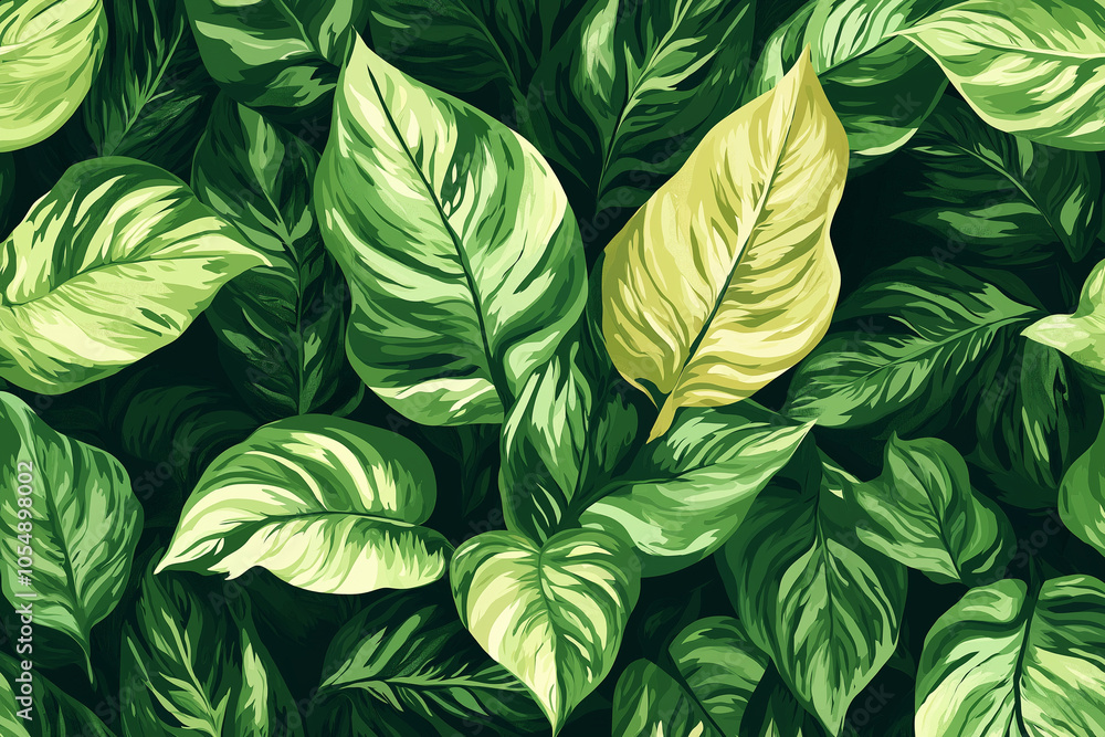 Abstract tropical green leaves Abstract tropical green leaves