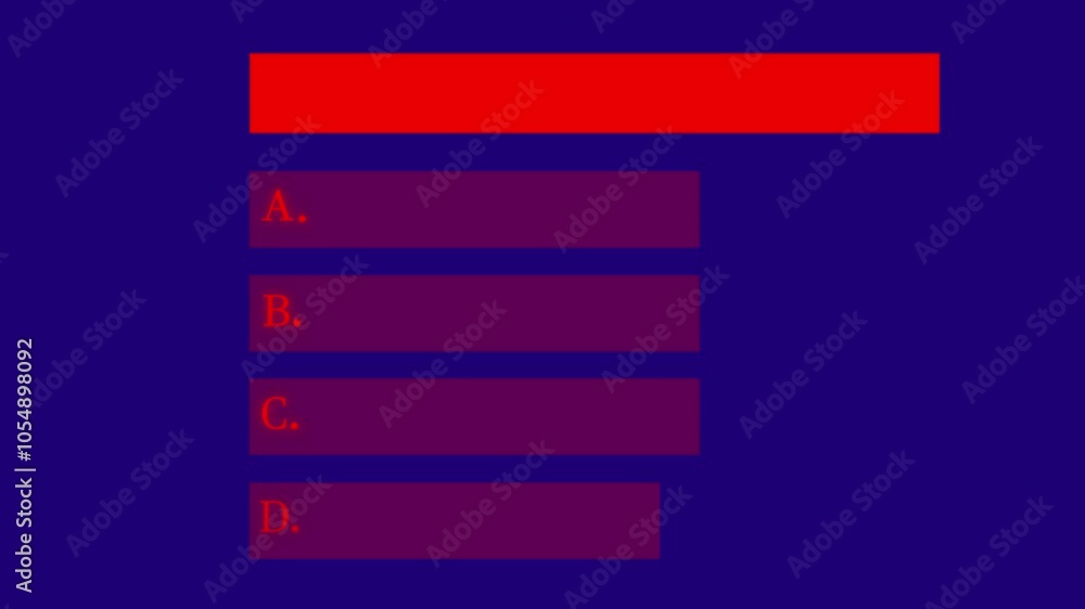 animated quiz challenge template, question template animation with background. test and quiz concept, quiz game. option selection on black background animated quiz challenge template, question template animation with background. test and quiz concept, quiz game. option selection on black background