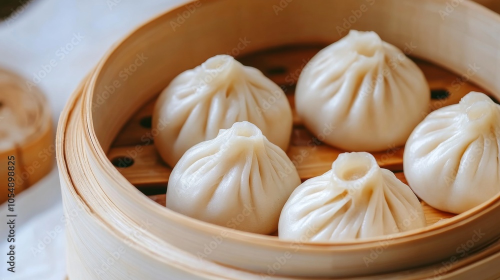 Fresh Steamed Buns and Dumplings with Spicy Sauce Fresh Steamed Buns and Dumplings with Spicy Sauce