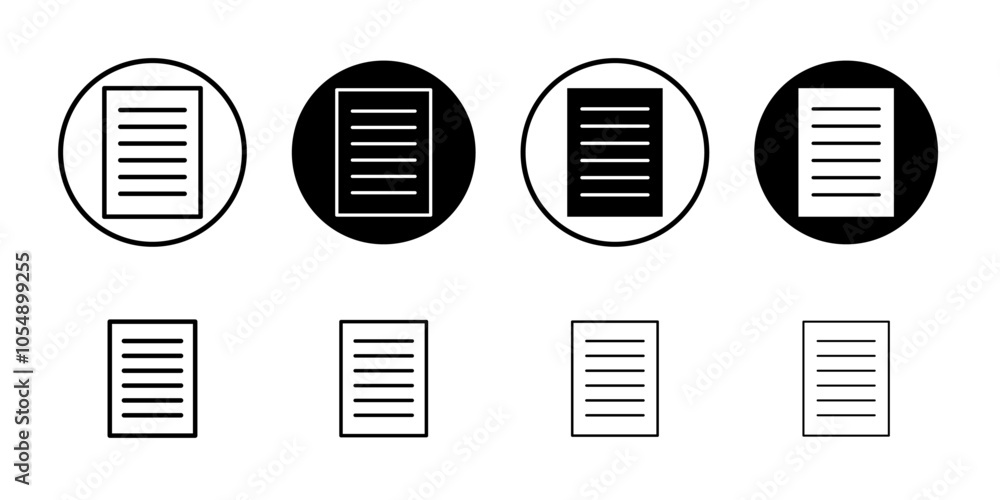 File icon Flat simple outline set File icon Flat simple outline set