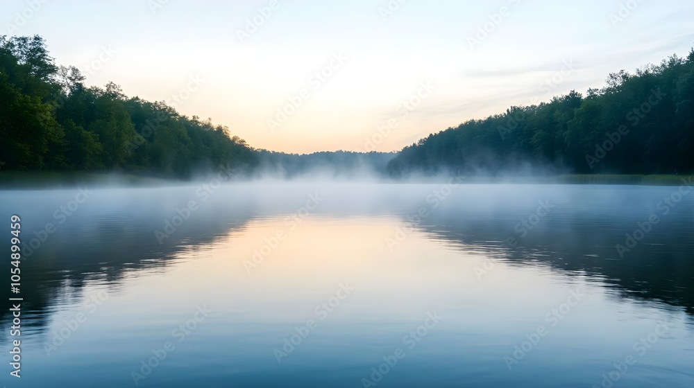 Misty Lake Sunrise Misty Lake Sunrise