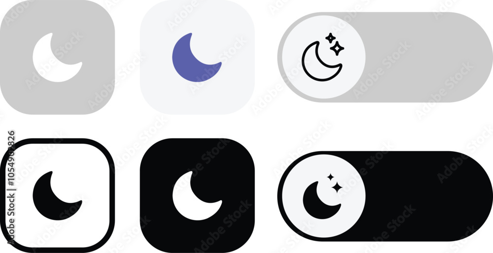 day, night and switch icons suitable for ui ux design