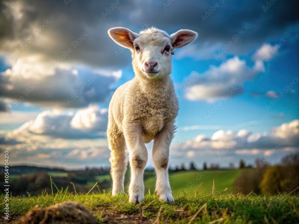 Full-Body Sheep Kid Standing, Cute Lamb on Plain Background, Adorable Animal Portrait, Farm Life Photography, Isolated Sheep Image, Kid Sheep Photography, Nature and Wildlife, Farm Animals Full-Body Sheep Kid Standing, Cute Lamb on Plain Background, Adorable Animal Portrait, Farm Life Photography, Isolated Sheep Image, Kid Sheep Photography, Nature and Wildlife, Farm Animals