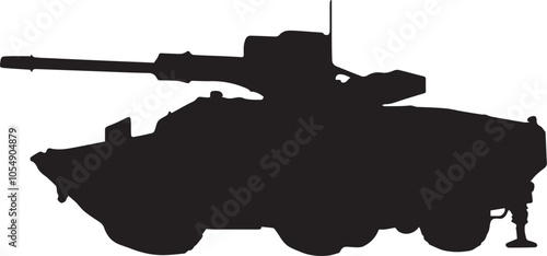 m1128 stryker maneuver combat vehicle. war and army symbol. vector image for military concepts and web design