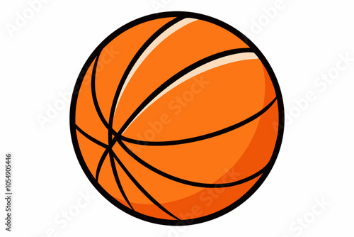 Basketball vector icon on white background