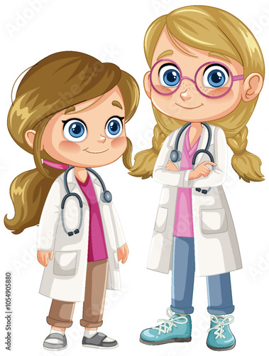 Young Girls Aspiring to be Doctors