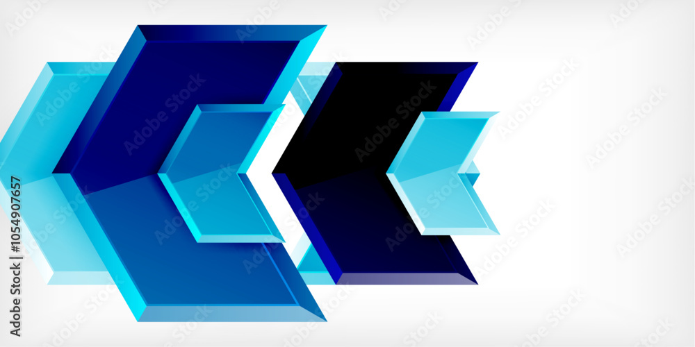 Vector 3d arrow techno design template Vector 3d arrow techno design template