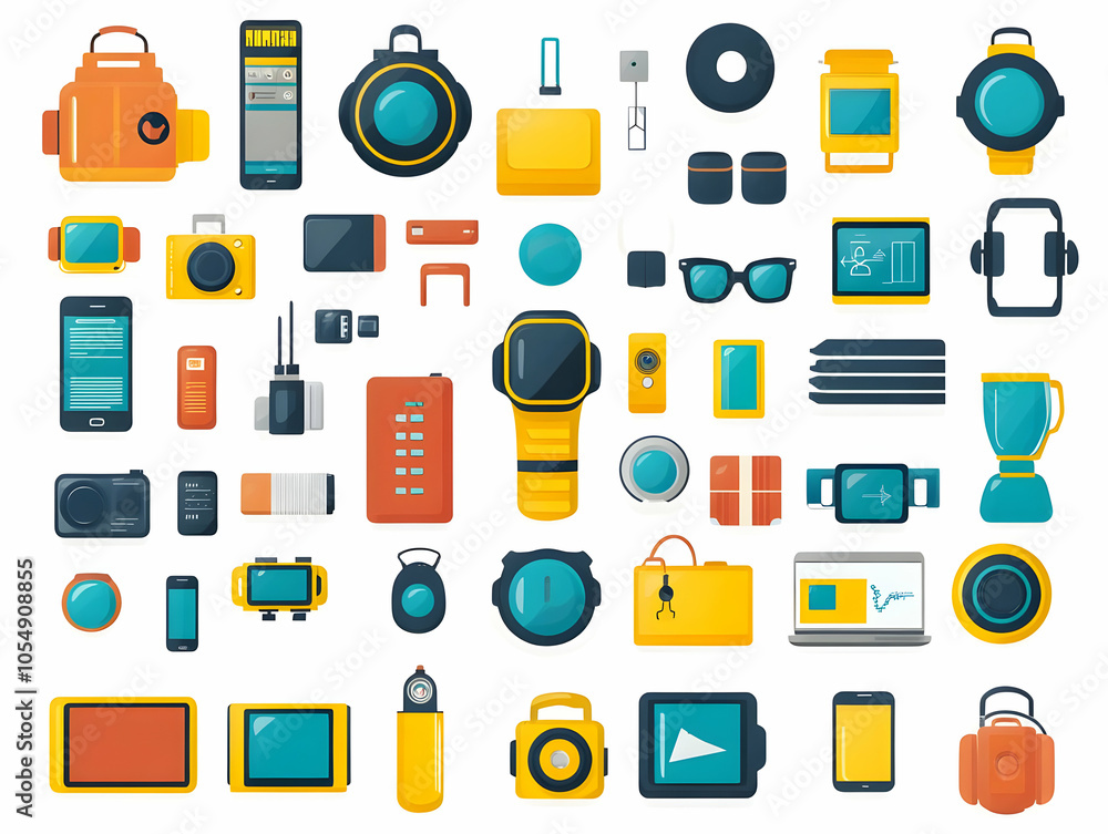 Flat Modern Workspace Smart Devices Glossy Background Sleek Design Automation Tools Ample Copy Space Text Achievement Technological Advancement Simple Flat Vector Illustration Business Tone Flat Modern Workspace Smart Devices Glossy Background Sleek Design Automation Tools Ample Copy Space Text Achievement Technological Advancement Simple Flat Vector Illustration Business Tone