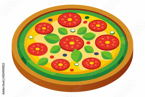 This is a delicious pizza illustration