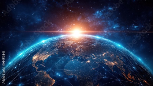 3d illustration connecting people on the internet, social network connection