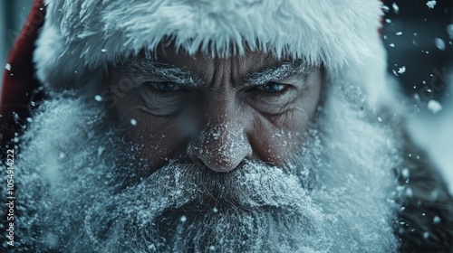 close up winter santa claus