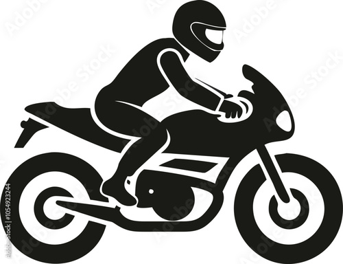 Motorcycle Rider vector illustration.